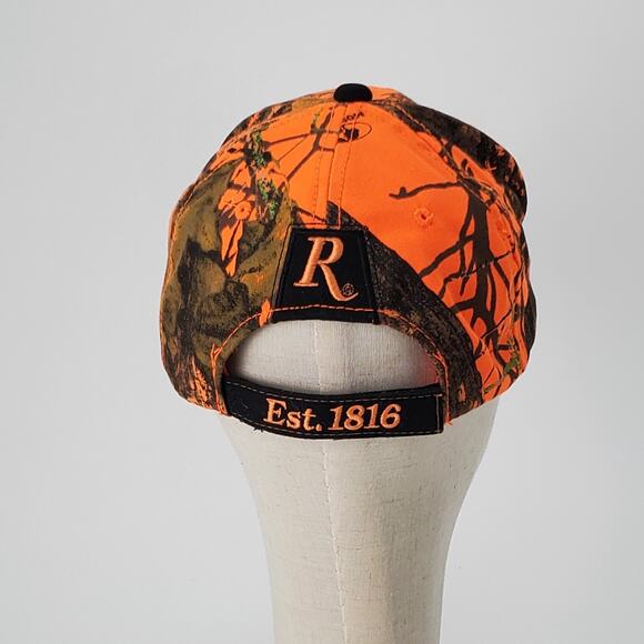Remington Orange Camo Strapback Baseball Hat Cap - Picture 3 of 7